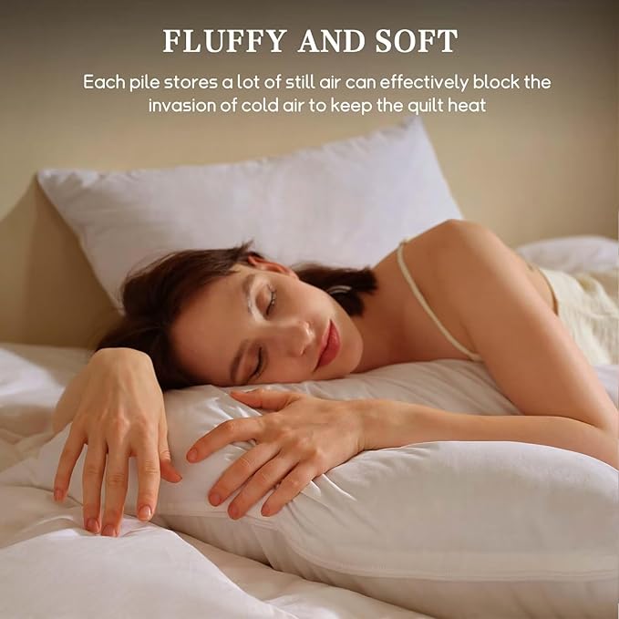 BHZ King Pillow Feather Down Hotel My King Pillow Bed Goose Pillows Alternative Luxury Pillows for Sleeping Side and Back Sleepers Soft Support Gifts White