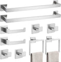 10-Piece Bathroom Hardware Accessories Set-Brushed Nickel Towel Bar, Holder & Racks-SUS304 Stainless Steel-Wall Mounted,23.6-Inch