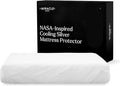 Miracle Made Mattress Protector – Silver-Infused Cotton Fabric – Water-Resistant, Thermoregulating Cover for Sensitive Skin – Compatible with 3-Temperature Zone Comforter, Queen, White