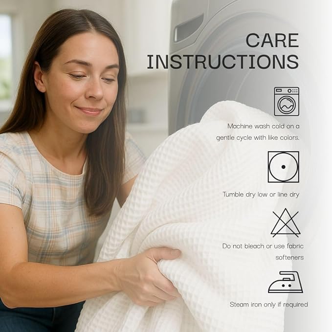 Salt Earth GOTS Certified 100% Organic Cotton Throw Blanket, 55" X 60" Waffle Blankets & Throws for Bed, Throw Blanket for Couch, Modern & Cozy Blanket, All Season, Comfy & Soft Blankets (Sea Foam)