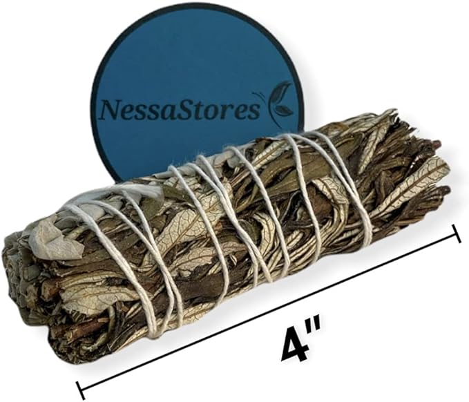 NESSASTORES - White Sage + Yerba Santa Smudge Stick Incense 4" Bundle #JC-152 (16 pcs)
