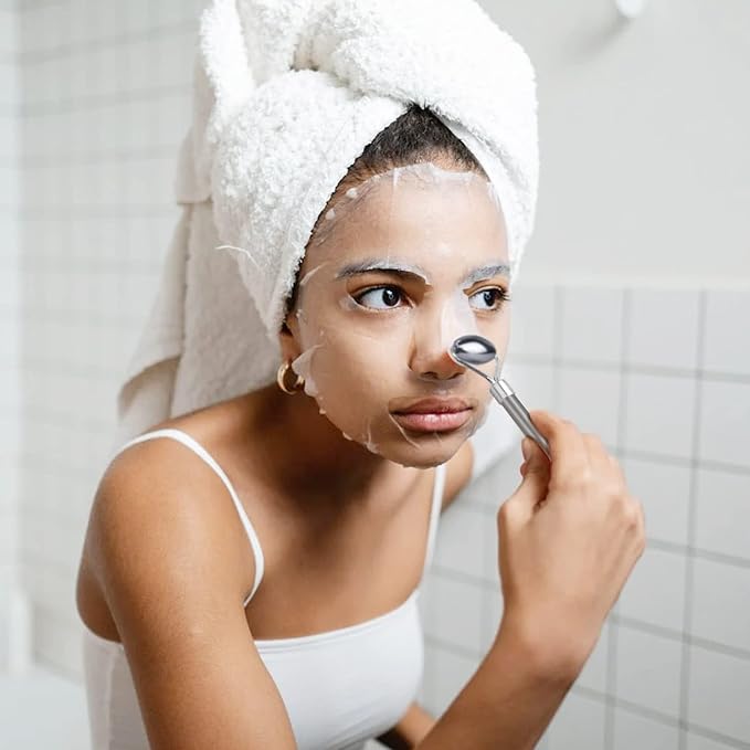 Stainless Steel Facial Roller & Gua Sha - Metallic Gua Sha, Gua Sha Facial Tools 304 Stainless Steel, Face Body Treatment, Reduce Puffiness, Lymphatic Drainage, Facial Tension