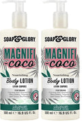 Soap & Glory Magnifi-Coco Body Lotion - Coconut Body Moisturizer with Vitamin A, Shea Butter & Rose Canina Fruit Oils - Rich Moisturizing Lotion for Dehydrated Skin (500ml) (Pack of 2)