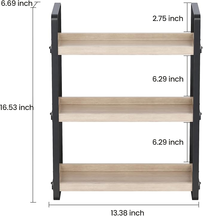 Bathroom Counter Organizer,Bathroom Countertop Organizer,Counter Shelf,Countertop Storage,Organization and Storage,Makeup Shelf,Sink Caddy(Burlywood 3 Tier)