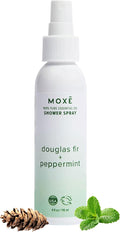 MOXE Aromatherapy Shower Spray - Douglas Fir & Peppermint, 100% Essential Oils, Made in USA, Aromatherapy, Sinus Congestion Relief, Respiratory Support, 4 Oz (1 Pack)