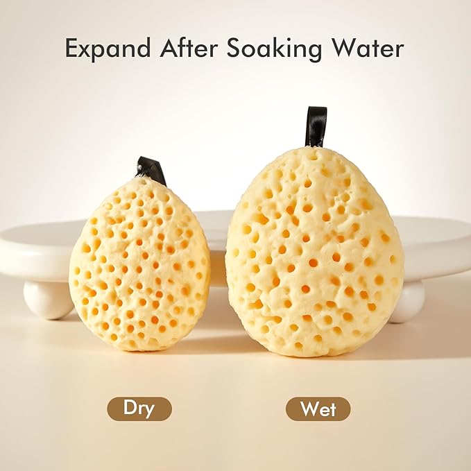 CHOSIN Shower Sponge for Body: 3D Honeycomb Exfoliating Bath Sponge for Sensitive Skin - Face & Body Scrubber for Travel Daily Use(1 Pack)