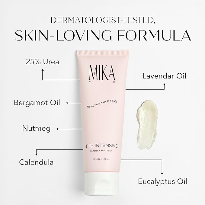 Luxury Foot Cream for Dry Cracked Heels | 25% Urea Cream for Feet with Vitamin E | Foot Moisturizer & Cracked Heel Treatment | Naturally Scented, Paraben and Phthalate Free