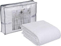 HILLFAIR 100% Combed Cotton Blanket– Queen Size Bed Blanket– Warm Soft All Season Breathable Lightweight Summer Blankets– Waffle Weave Home Decor Bed Blanket- White Queen Bed Cotton Blankets/Bedcover