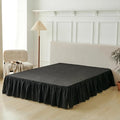 Bed Skirt Full Size Ruffled Bed Skirt with Split Corners, Black Full Bed Skirts 16 Inch Drop with Platform, 16'' Full, Black