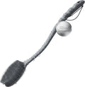 Silver Infused Long Handle Back Scrubber - 19 inch Premium Extended Reach Body Brush - Avilana Advanced Material Bath Tool Easy Grip - Luxury Body Wash Brush Gift