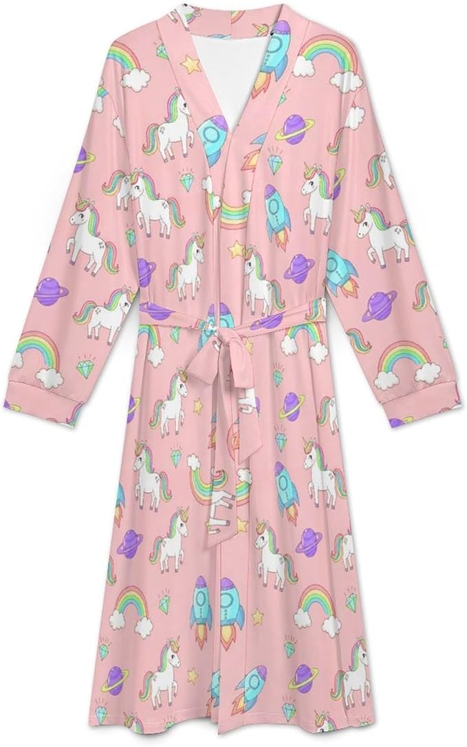 Soft Robes for Women Lightweight Kimono Bathrobe Full-Length Loungewear
