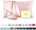 Mulberry Silk Pillow Cases for Hair and Skin King Size Silk Pillowcase with Zipper Soft Breathable Smooth Cooling Satin Silk Pillow Covers for Sleeping (Coral,20"X 36",1Pcs)