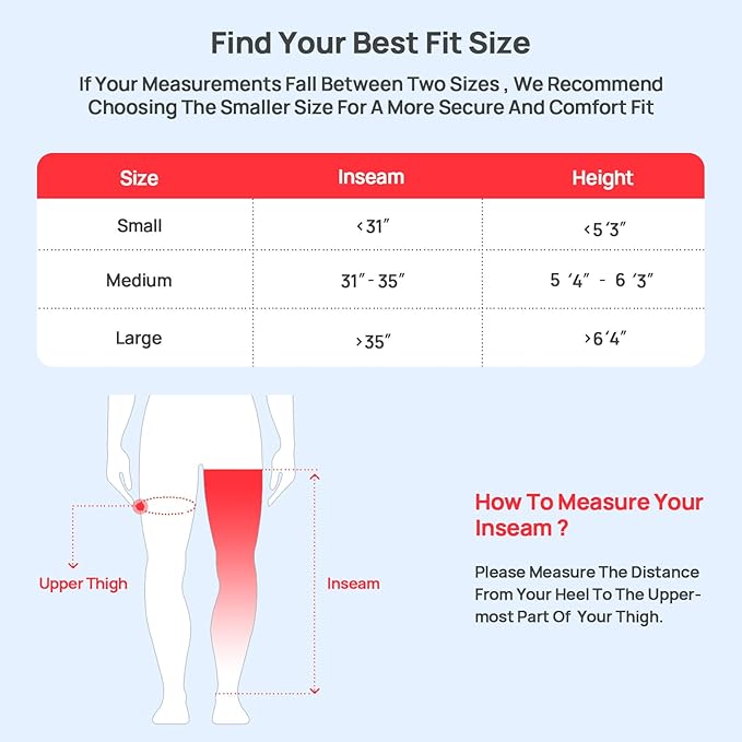 Air Compression Massager, Foot and Leg Air Compression Massager with 5 Pressure Levels, Cordless and Portable Design, for Runners and Travelers (Large)