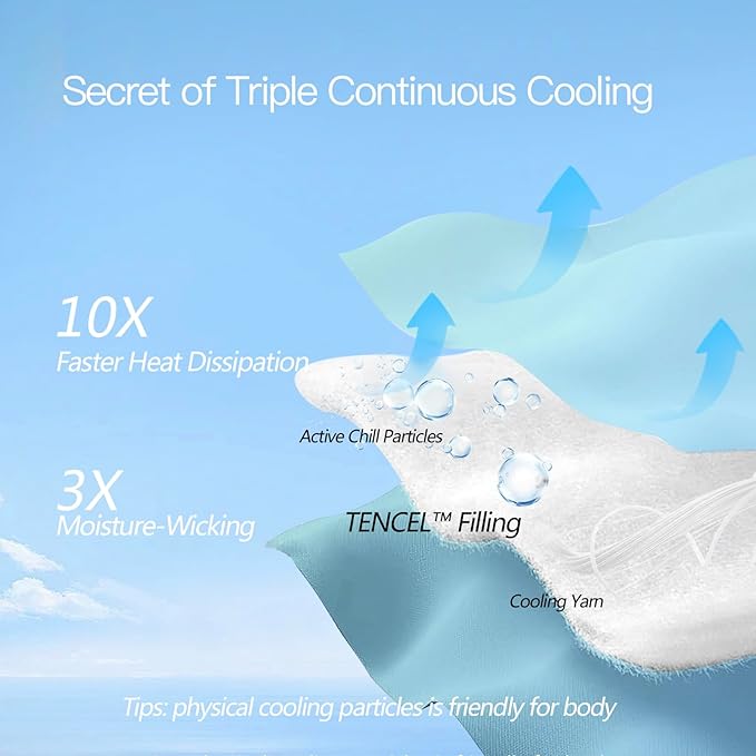 Momcozy Life CoolMurm Cooling Comforter for Hot Sleepers, King/Cali King 106"x90" Soft Breathable Pregnancy Cooling Blanket, 3-Second Cooling, 8 Hours+ Stay Cool All Night, Grey Sky Blue