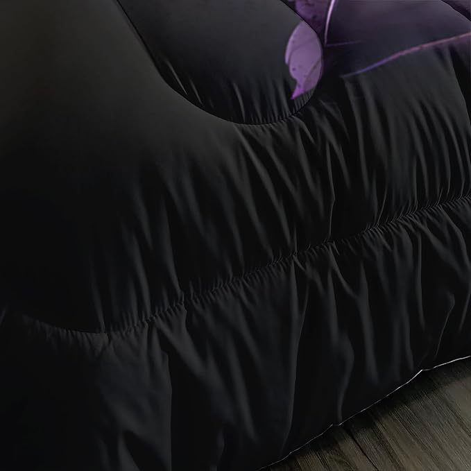Death Skull Heads Queen Size Comforter Sets,Horror Themed Gothic Bedding for Kids Teens Boys Room Decor,Mysterious Floral Spider Western Comforter Sets with 2 Pillowcases.