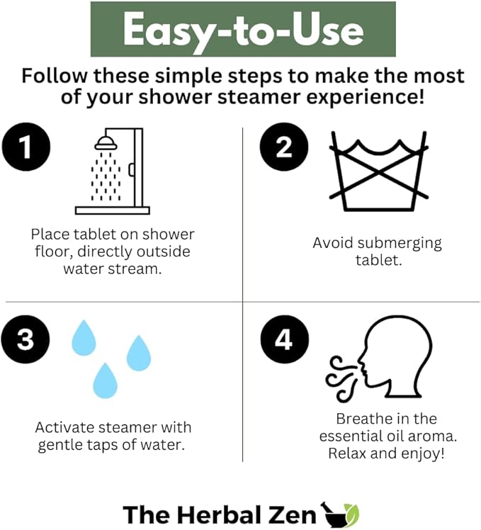 Aromatherapy Shower Steamer Gift Set - Christmas Gift - Adult Stocking Stuffer - USA Made - Shower Bomb Tablets Made with Soothing Natural Essential Oils - Relaxation Gift for Women and Men