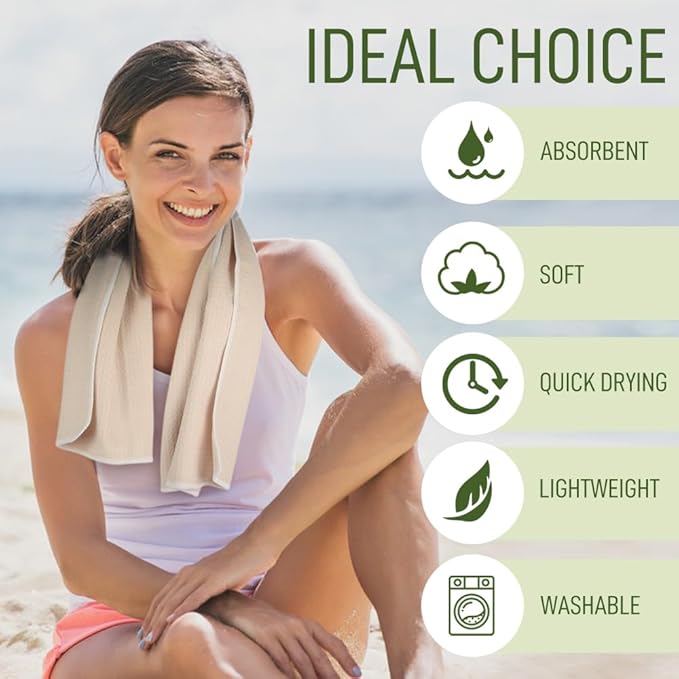 SUNLAND Microfiber Sports Workout Towels Fast Drying Fitness Sweat Towels for Men & Women Lightweight Multi-Purpose Gym Exercise Towel