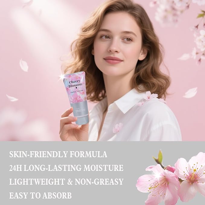 Cherry Blossom Christmas Gifts for Women Spa Basket, High Heel Bath Set with Shower Gel & Bath Bombs, Mother's Day Birthday, Anniversary Gifts for Mom, Sister, Bestie