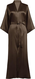 PRODESIGN Satin Kimono Robe Women Long Silky Kimono Bathrobe Sleepwear Wedding Bridesmaid Robe