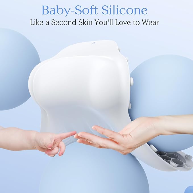 Silicone Bath Pillow, New Material Bath Pillows for Tub Head Neck and Back Support, Bath Tub Pillow with 4D Press Inflatable Airbag and Non-Slip Strong Suction Cups, Quick-Drying, Easy to Store, White