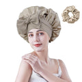 Cocheng Mulberry Silk Bonnet for Sleeping Long Silk Bonnet for Curly Hair Braids Cap for Women Silk Cap with Tie Band