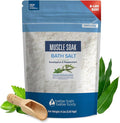 Muscle Soak Bath Salt 128 Ounces Epsom Salt with Natural Peppermint and Eucalyptus Essential Oils Plus Vitamin C in BPA Free Pouch with Easy Press-Lock Seal