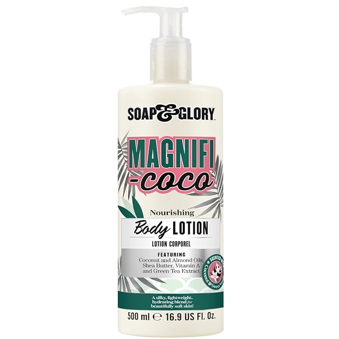 Soap & Glory Magnifi-Coco Body Lotion for Women - Coconut Scented Lotion for Dry Skin with Almond Oil, Shea Butter & Vitamin A - Vegan Body Moisturizer (16.9 fl oz)