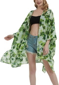 Women's Bohemian Floral Chiffon Beach Cover up Swimsuit Kimono Summer Swimwear Cardigans