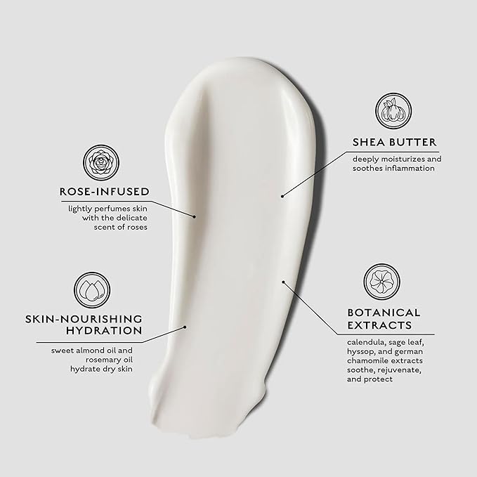 Caswell-Massey Rose Hand and Body Lotion for Dry Skin, Daily Moisturizing Lotion with Almond Oil, Shea Butter & Vitamin E, Fast-Absorbing Non-Greasy Hydrating Moisturizer, Pump Bottle 15.2 fl oz