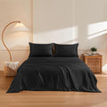 THXSILK 100% Pure Mulberry Silk Duvet Cover Set 3 Piece, 6A+ Grade Luxury Soft Bedding Silk Sheets for Hair and Skin, 1 Pcs Duvet/Quilt/Comforter Cover with 2 Zippered Pillowcases (Black, Twin)
