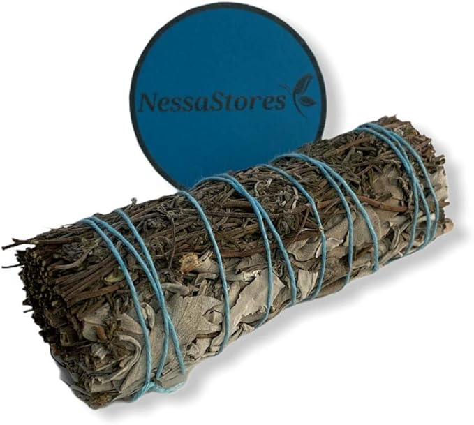 NESSASTORES - White Sage + Thyme Smudge Incense 4" Bundle #JC-180 (16 pcs)