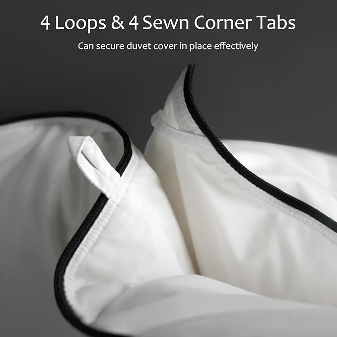 Luxury Down Fiber Comforter - High Fill Power Comforter King Size - Medium Warmth for All Season Duvet Insert - Light Weight, Lvory White (106" x 90")