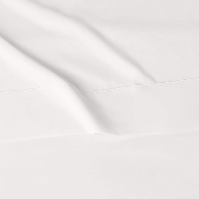 Amazon Basics Lightweight Super Soft Easy Care Wrinkle Free Microfiber 3 Piece Bed Sheet Set with 14-Inch Deep Pockets, Twin, Cream, Solid, Kids, Men & Women Bedding