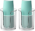 Bathroom Cup Dispenser 5 oz Countertop,2 Pack Mouthwash Cup Holder for Bathroom,PC Small Disposable Cup Holder for 5oz Paper Cups and Mouthwash Cups
