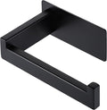 LANC Self-Adhesive Toilet Paper Holder, Matte Black Toilet Tissue Holder Wall Mounted for Bathroom Kitchen Stick On Paper Roll Holder with No Drilling Rustproof Stainless Steel, A8307MB