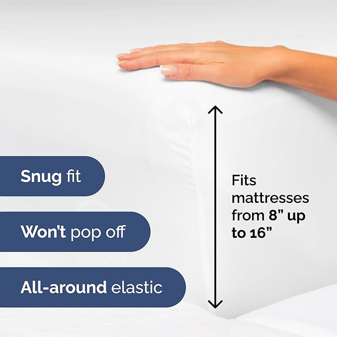 King Size 4 Piece Sheet Set - Extra Soft, Breathable And Cooling Sheets - Hotel Luxury Durable Bed Sheets for Women & Men - Deep Pockets, Easy-Fit & Wrinkle-Free - Bright White Oeko-Tex