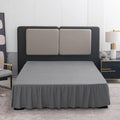 TSUTOMI Bed Skirt Twin Size Ruffled Bed Skirt with Split Corners, 18 Inch Drop Dust Ruffle Bed Skirts with Platform, Gathered Style, 100% Microfiber, Grey