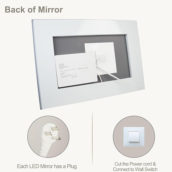 20x 28 LED Bathroom Mirror with Lights, Anti-Fog, Dimmable, Backlit + Front Lit, Memory Function, Lighted Bathroom Vanity Mirror for Wall(Horizontal/Vertical).