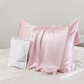 PROMEED 23 Momme Grade 6A+ Pink Silk Pillowcase with Zipper, Premium Mulberry Silk Pillow Cases for Women Hair, Natural Silk Anti Acne Pillowcase (King 20"x36", Pink)