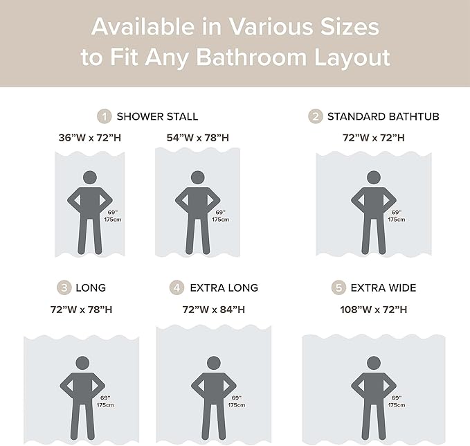 Madison Park Shower Curtain Spa Waffle Weave Extra Long Shower Curtain for Bathroom 3M Scotchgard Moisture Management, Spa Quality Modern Shower Curtains for Bathroom, Extra Long: 72"x84" Cream