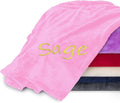Personalized Blankets for Adults - Custom Blanket with Embroidered Name or Monogram - Soft Fleece Throw Cover for Bed & Couch - Light Pink (40"x60")