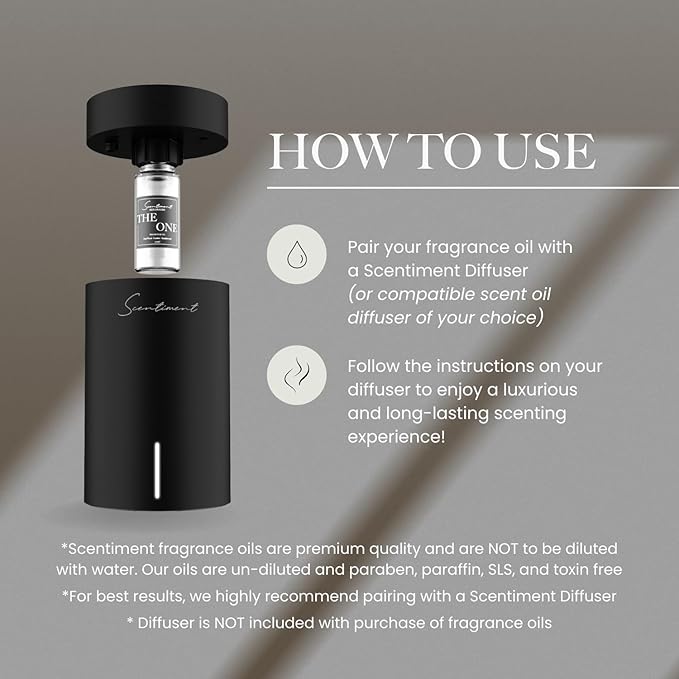 Scentiment Diffuser Oil - Mistress Manor | Aromatherapy Home Fragrance | Inspired by Luxury Five Star Hotel | Luxurious Scent with Notes of Neroli, Sage, Dark Amber (20ml)