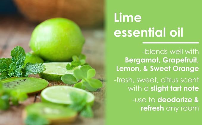 Lime Essential Oil - 128 fl oz (1 Gallon) Plastic Bottle w/Cap - 100% Pure Essential Oil by GreenHealth