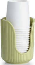 Bathroom Cup Dispenser, 3oz-4oz Ceramic Paper Cup Holder, Small Countertop Mouthwash Dixie Cups Accessories, for Vanity Countertops, Bathroom, Kitchen, and Dining Room