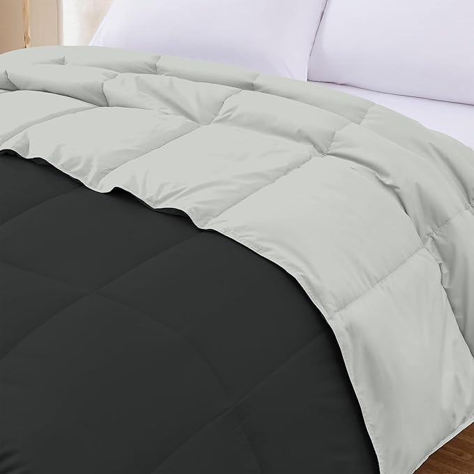 Modern Threads Down Alternative Reversible Comforter Black/Silver California King
