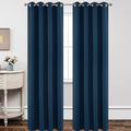 Joydeco Blackout Curtains 108 Inch Length 2 Panels Set, Thermal Insulated Long Curtains& Drapes 2 Burg, Room Darkening Grommet Drapes for Living Room Bedroom Window (W52 x L108 Inch, Navy Blue)
