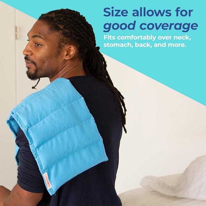 Lavender Dream Ultimate Comfort Wrap: Buckwheat Hot/Cold Therapy Pad, 9x22 Multi-Purpose Pain Relief, Made in USA