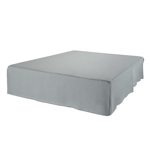 Amazon Basics Lightweight Pleated Bed Skirt, Full, Dark Grey, Solid
