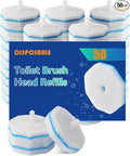50Pcs Disposable Toilet Wand Refills Compatible with Clorox Toilet Brushes