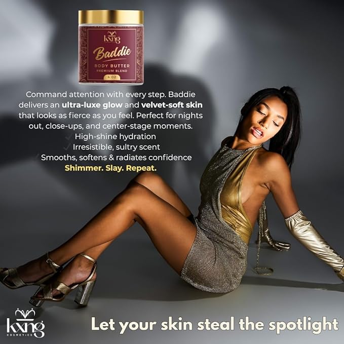 KXNG Luxurious Body Cream, Whipped Shea Butter Moisturizer, Nourishing Hydration for Soft, Glowing Skin, Unisex, Cruelty-Free